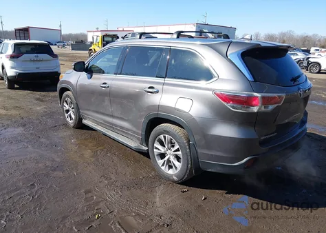 2015 Toyota Highlander Xle V6 z USA, uszkodzony, nr VIN 5TDKKRFH8FS039932